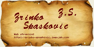 Zrinko Spasković vizit kartica
